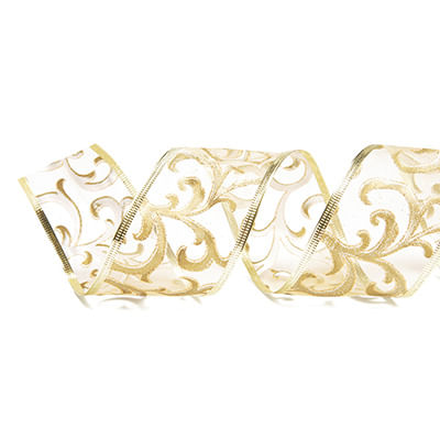 Fitas de Natal - Ouro - 3 un - 3,8 cm x 9,14 mts