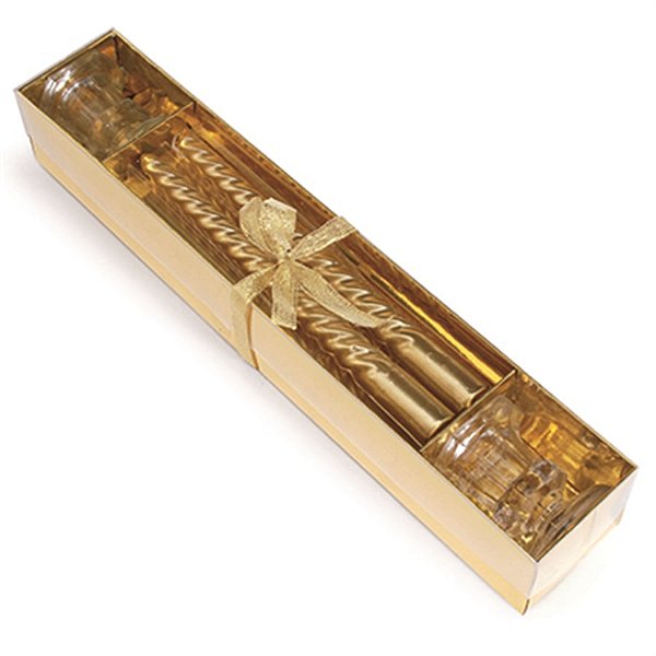 Velas em Kits - Espiral Ouro (19cm) 02 Un