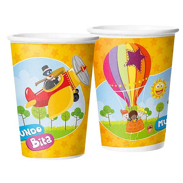 Copo de Papel 180ml Bita e os Animais - 08 Un