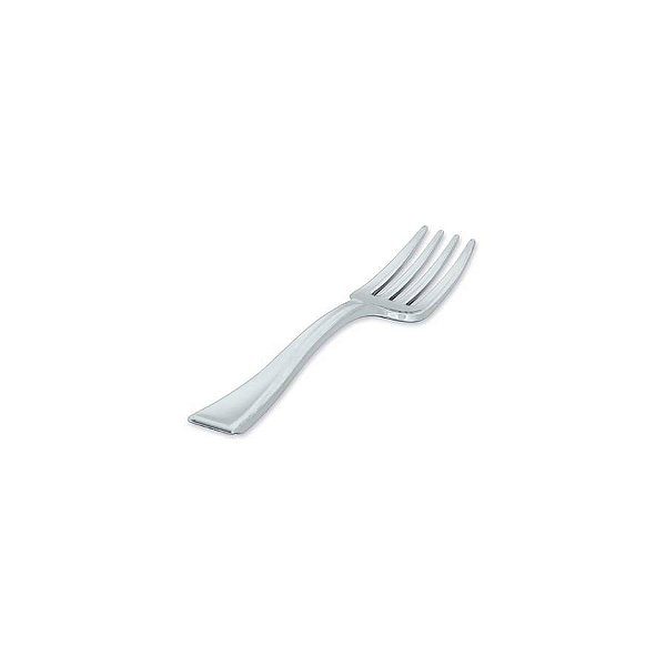 Mini Garfo Plástico Inox - 30 Un