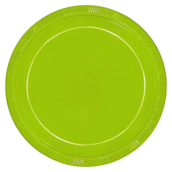 Prato Color 23cm Verde Neon - 10 Un