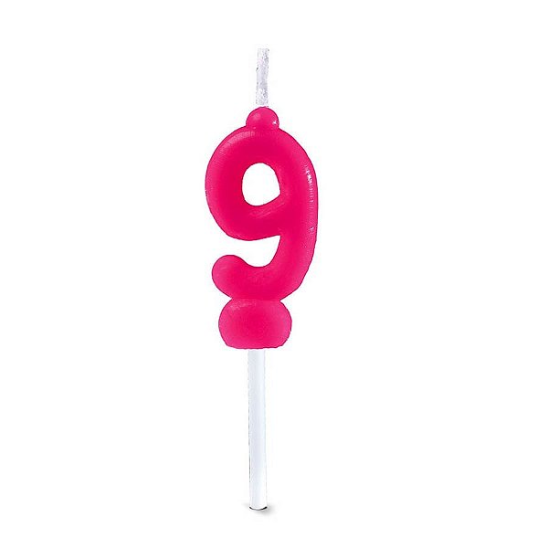 Vela Brilho Rosa nº 9