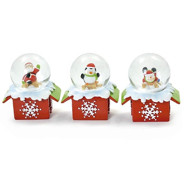 Globinhos de Água Personagem Natalino - 6 Un