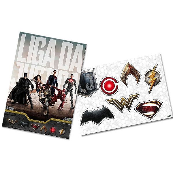 Festa Liga da Justiça - Kit Decorativo Cartonado Liga da Justiça o Filme
