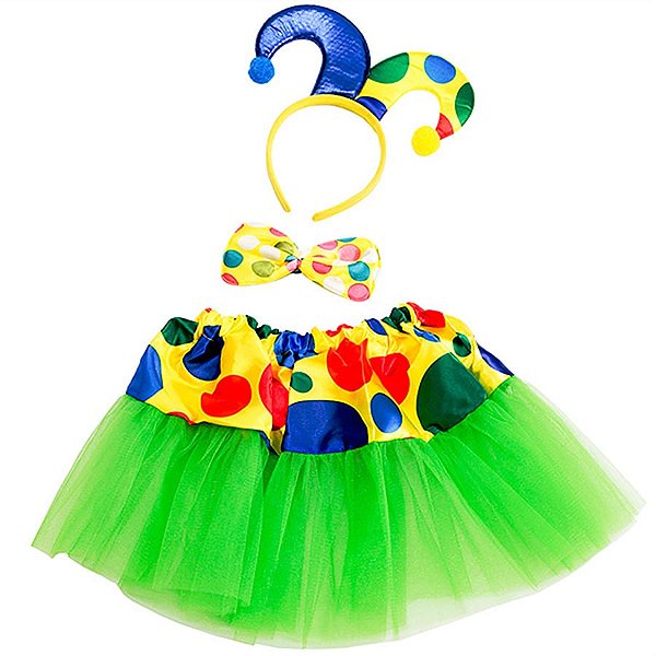 Kit Fantasia Infantil Palhacinha - 3 Peças