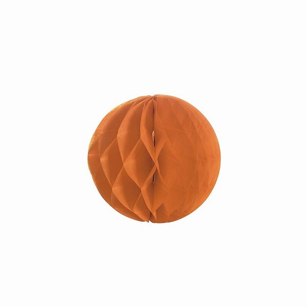 Enfeite de Papel Globo Colméia Laranja 8cm - 3 Un