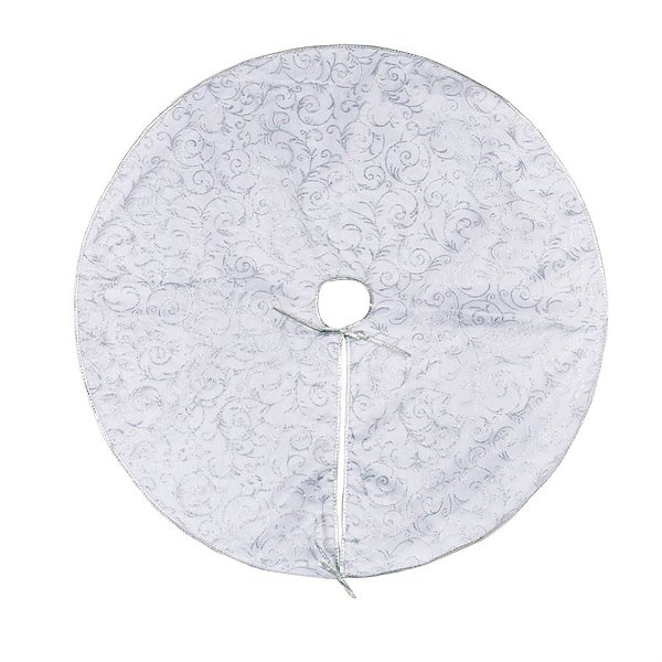 Saia Arabesco Branco e Prata 100 cm