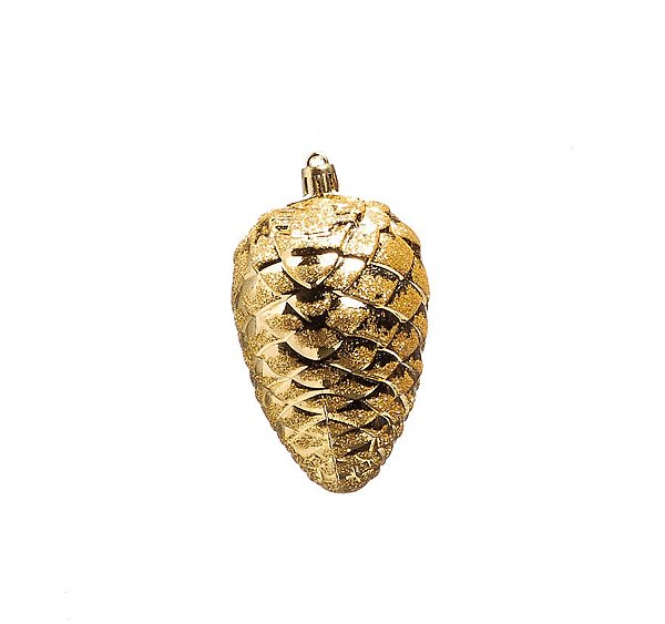 Enfeite Formato Pinha Ouro 10 cm