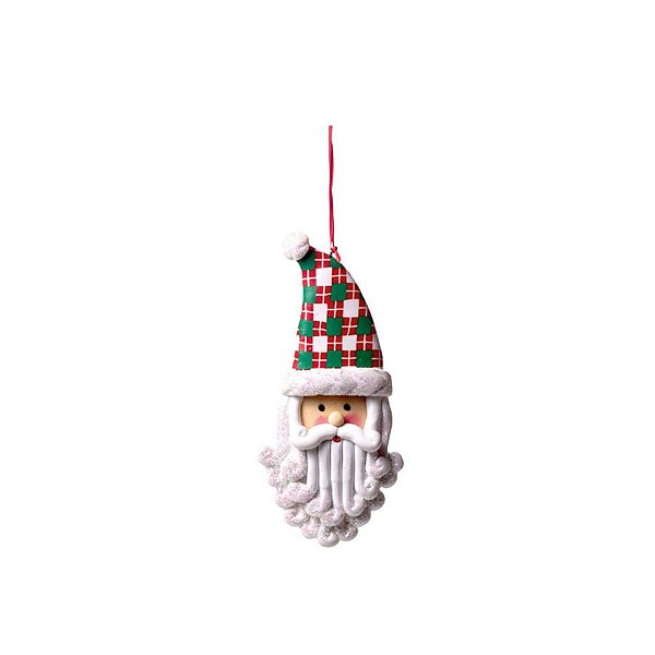 Enfeite para Pendurar - Rosto Noel Vermelho (Sweet Sugar) - 3 Un