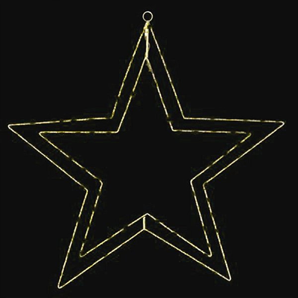 Iluminação de Natal - Estrela 113 Leds Bivolt Clara 60cm