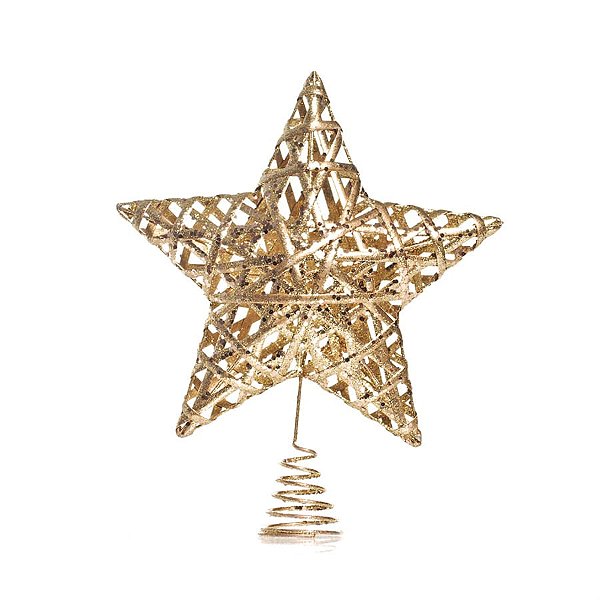 Estrela Rattan Ouro 30cm
