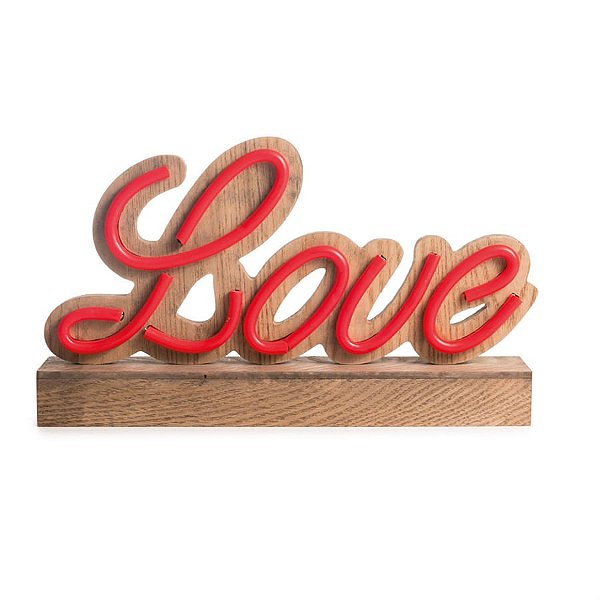 Luminoso Love com 1 Led Marrom e Vermelho 2 AA