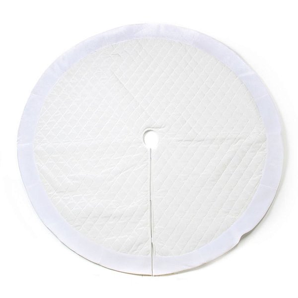 Saia Pespontada Branco 75cm (Saias e Acessórios)