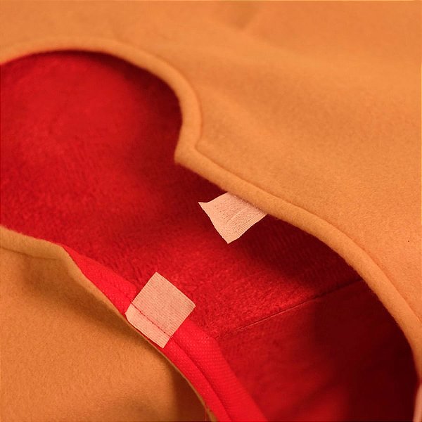 Saia Xadrez Veludo Marfim e Vermelho 95 cm (Saias e Acessórios)