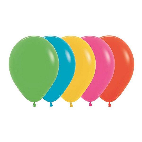 Balão Látex Fashion Tropical Sortido 5" / 13cm - 50 Un