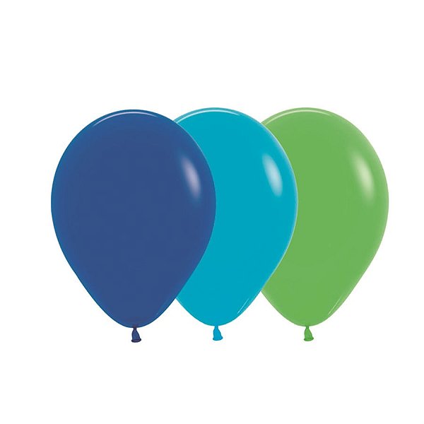 Balão Látex Fashion Menino Sortido 10" / 25cm - 50 Un