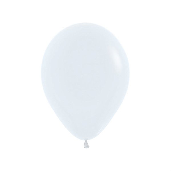 Balão Látex Fashion Branco 10" / 25cm - 50 Un