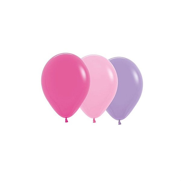 Balão Látex Fashion Menina Sortido 12" / 30cm - 50 Un