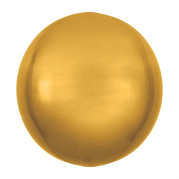 Balão Bolha Metal Ouro 18" / 45cm
