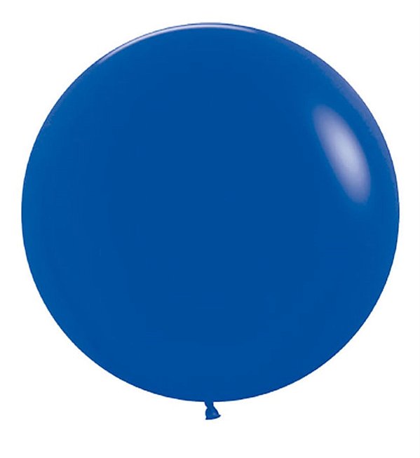 Balão Gigante Látex Fashion Azul Royal 24" / 60cm - 3 Un