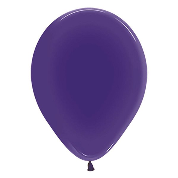 Balão Látex Cristal Violeta 5" / 13cm - 50 Un