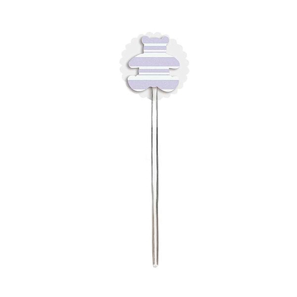 Pick para Docinhos com Ursinho Ll Branco - 24 Peças