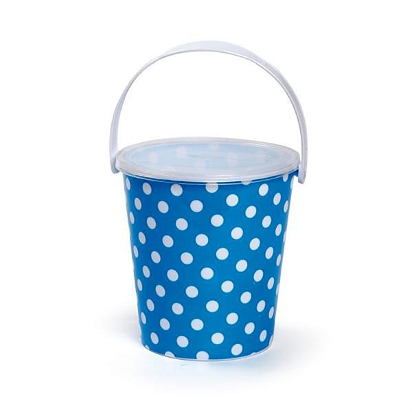 Baldinho Poá Azul e Branco 10x11