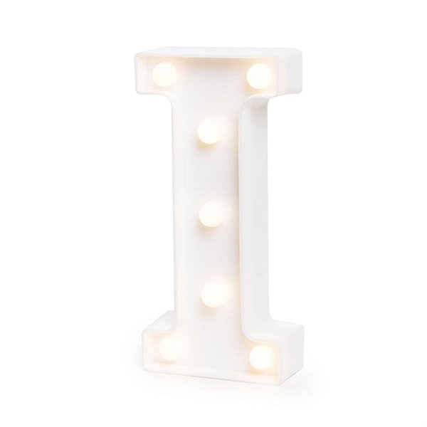 Luminoso Letra I com Led Branco