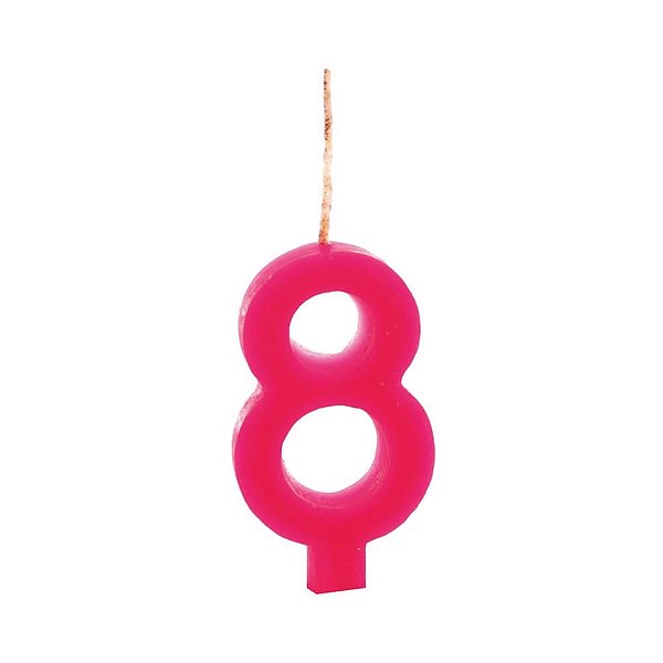 Cromus - Vela n° 8 Colorido Rosa - 1 unidade