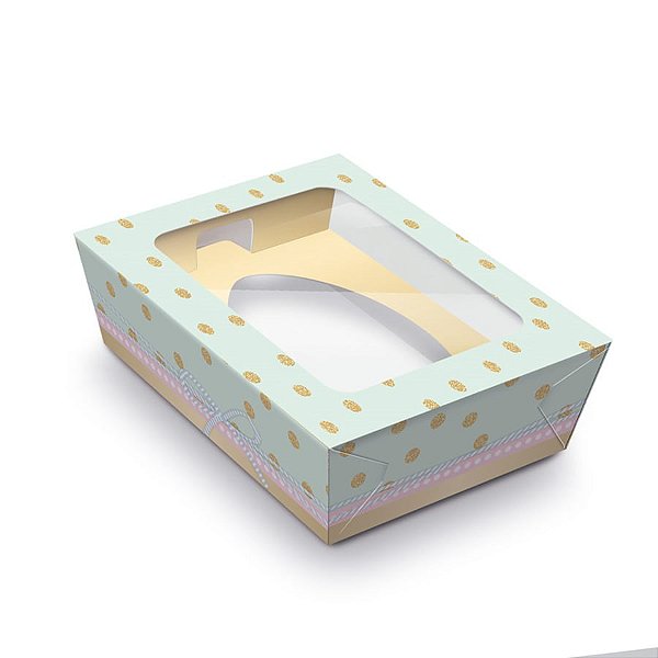 Caixa Practice para Um Meio Ovo Doce Verde 250g - Pacote com 6 Un