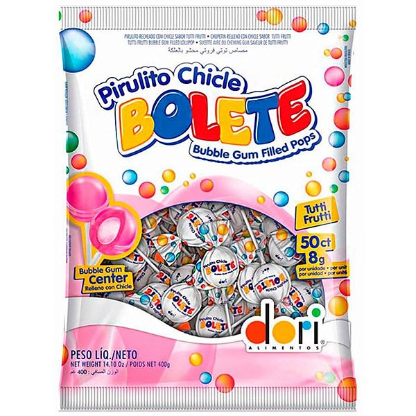 Pirulito Chiclete Bolete 400g - Dori