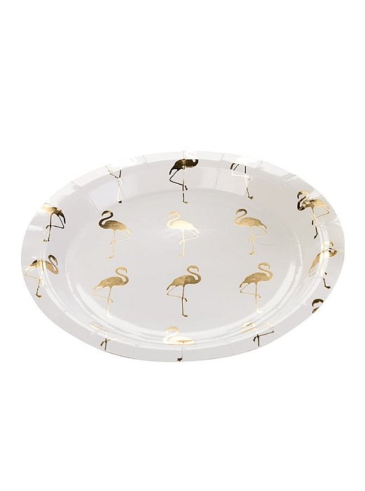 Prato Flamingo Dourado - 10 Un