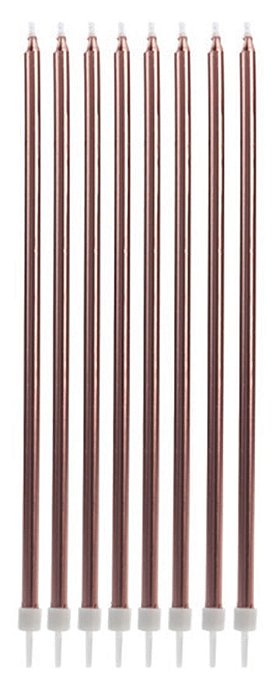 Vela Palito Gigante Metalizada Bronze - 8 Un