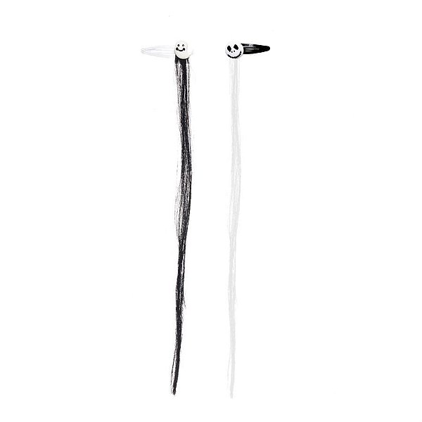Presilha com Mecha Preto e Branca 30Cm - 2 Un