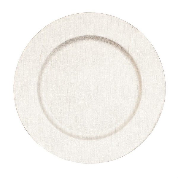 Sousplat Liso Simples Prata - 1 Un
