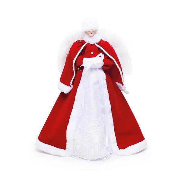 Anjo em Pé Vermelho e Branco
