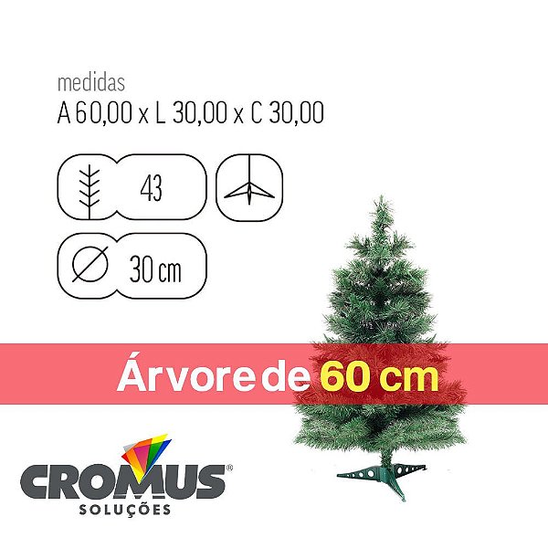 Árvore de Natal Sanlorenzo 60cm com 43 Hastes Verde - 1 Un