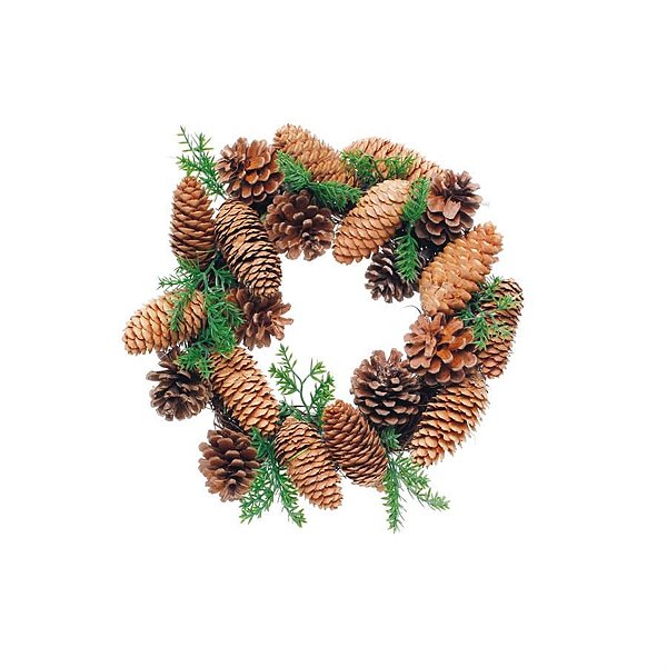 Guirlanda de Natal Marrom e Verde 25cm