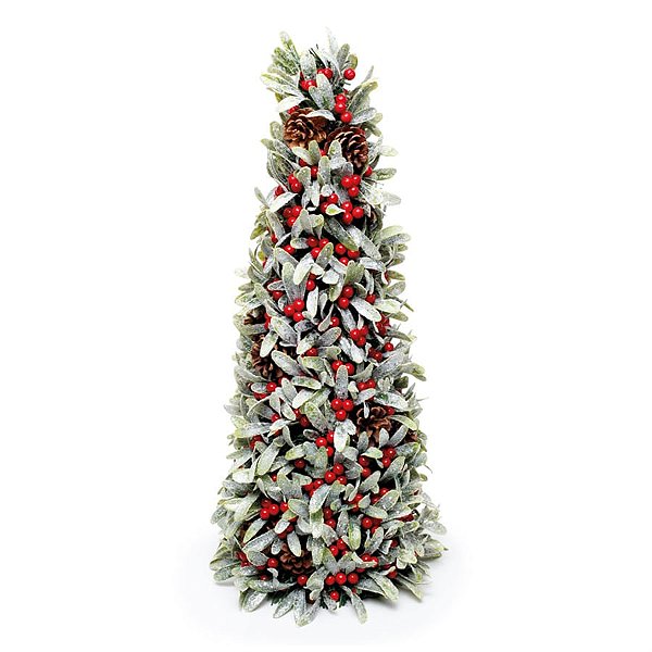 Árvore de Natal Pequena - Topiaria Vermelho e Verde