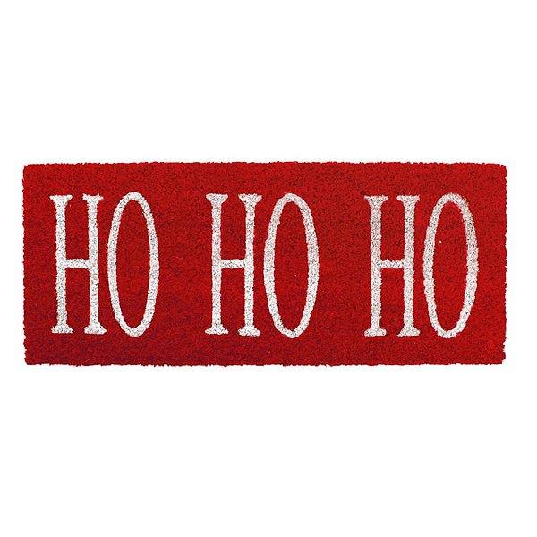 Capacho de Natal Hohoho Vermelho e Branco - 1 Unidade
