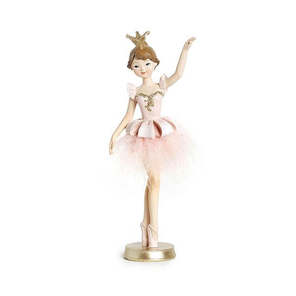 Bailarina em Resina Rosa Claro