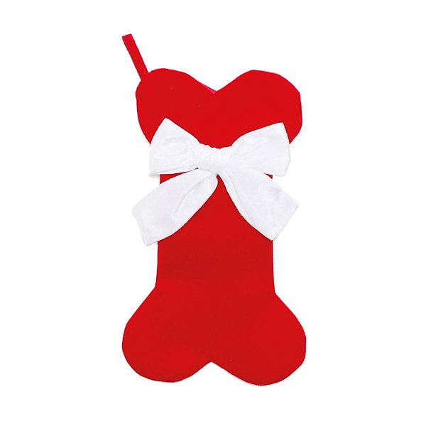 Enfeite para Porta - Osso Xadrez Borda Branca Vermelho e Branco