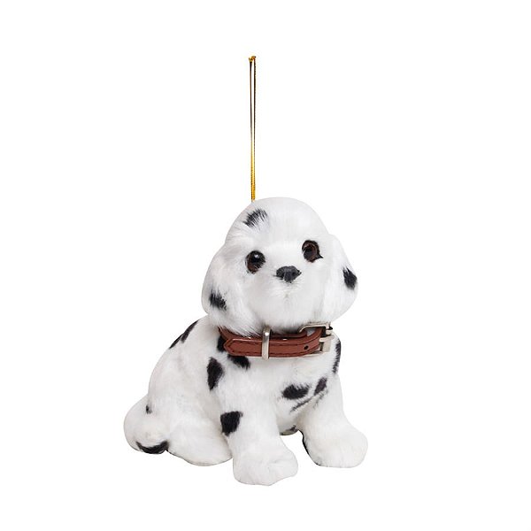 Enfeite para Pendurar - Cachorro Dalmata Branco e Preto - 3 Un