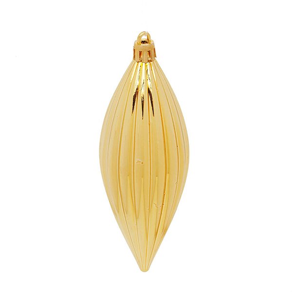Enfeite para Pendurar - Pino com Gomos Dourado 13cm - 4 Un