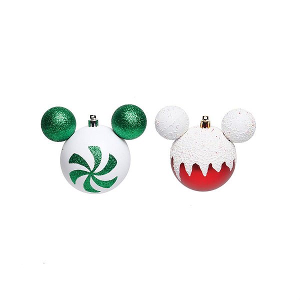 Natal Disney - Bola Sweet Disney Sortido Colorido 10cm - 2 Un