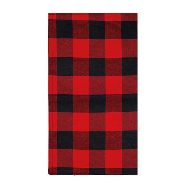 Caminho de Mesa Xadrez Vermelho e Preto 140X40 - 1 Unidade