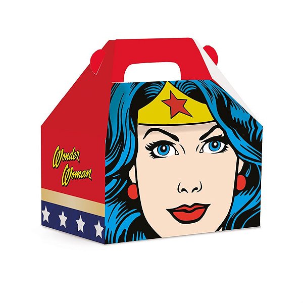 Caixa Maleta Kids Mulher Maravilha P 9X6X9 - 10 Un