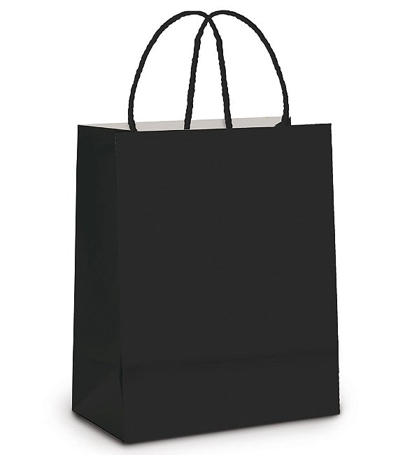 Sacola Papel Preto GG 39x32x16 - 10 Un