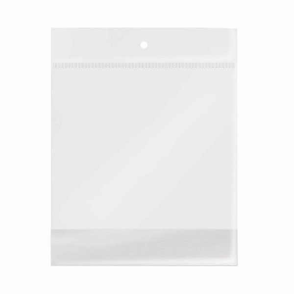 Saco Adesivado Transparente com Furo 6x7 Aba - 100 Un