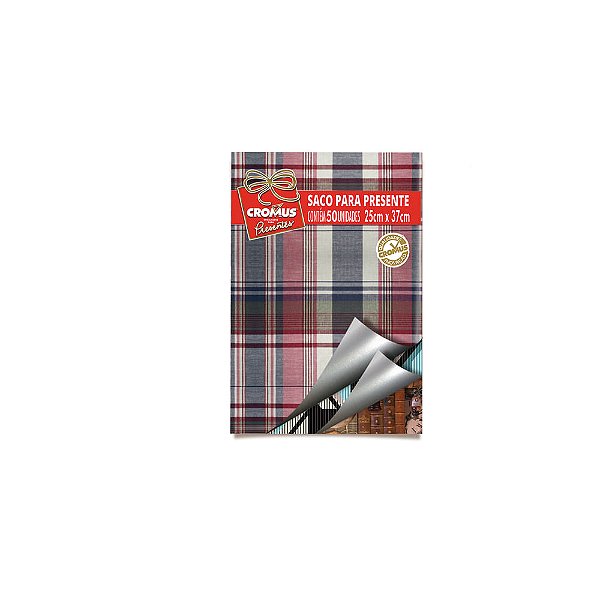 Saco Metalizado Perolado 20x29 Sortido Pacote Masculino - 50 Un